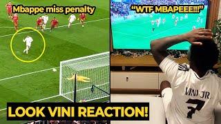 Vinicius Jr crazy reaction on Mbappe miss penalty against Liverpool | Real Madrid News