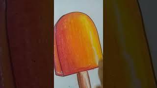 How to make a Beautiful Ice cream  with oil pastel color