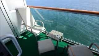 P&O Cruise Ship Azura Balcony Cabin L235 Deck 15 2013