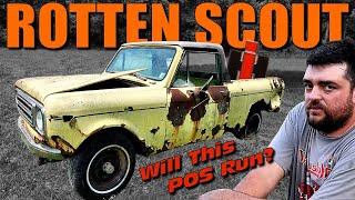 Completely ROTTEN International Scout - Will it Run? Doomsday Vehicle?