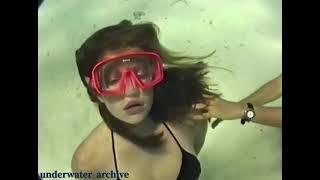 Old movie scuba drowning scene