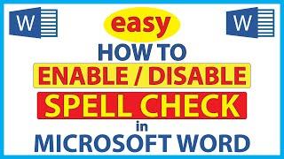 Microsoft Word: How To Enable Or Disable Spell Check In Word | 365 |