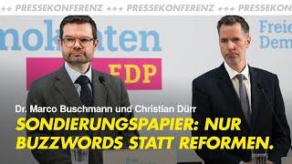 Sondervermögen ist ein Subventionsloch: FDP-Pressekonferenz zu den Sondierungen von Union und SPD