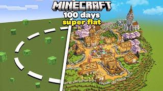 I Spent 100 Days Building in a Super Flat Minecraft World