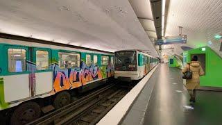 Metro Paris 2021. Trains on rubber wheels