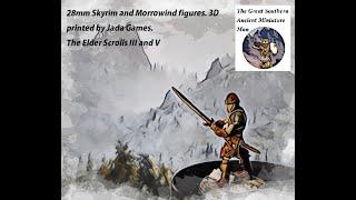 The Elder Scrolls Skyrim and Morrowind fantasy miniatures. 28mm heroic scale 3D printed. Jada Games