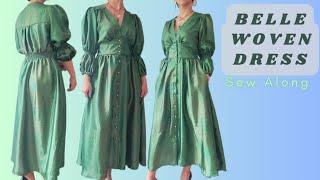 Belle Woven Dress Sew Along // Style Arc Pattern with Shirring Detail