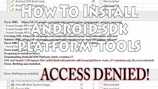 Android SDK Platform-tools not installing? Watch this!