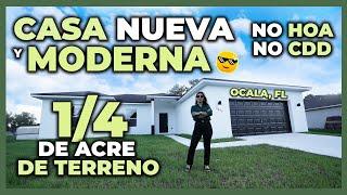 CASA NUEVA y AMPLIA SIN ASOCIACIÓN con mucho TERRENO | Ocala, FL