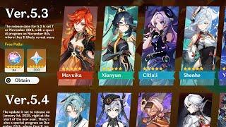 NEW UPDATE! FIRST INFO ON 5.3 BANNERS! CONFIRMED MAVUIKA AND CITLALI + Shenhe rerun? Genshin Impact