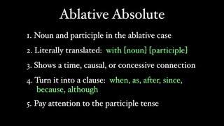 Ablative Absolutes