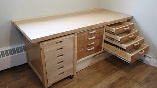 Building a workbench with lots of drawers