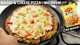 Maggi Pizza Recipe - No Egg Without Oven Cheesy Noodles - Cafe Style CookingShooking