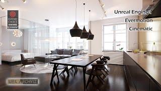 Evermotion ArchInterior vol 27 scene 01 in Unreal Engine 4 using Datasmith