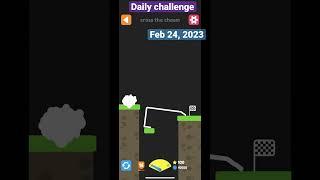 Squiggle drop - daily challenge Feb 24, 2023 | cross the chasm #dinsun #applearcade #squiggledrop