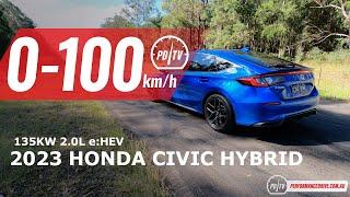 2023 Honda Civic e:HEV (hybrid) 0-100km/h & engine sound