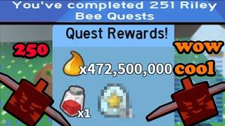 I completed 250 Gifted Riley Bee quests | Bee Swarm Simulator Beesmas