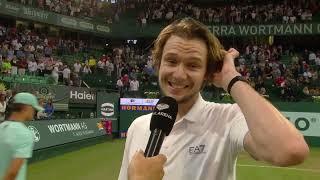 Alexander Bublik interview after win over Jannik Sinner in Halle: 'He's an unbelievable player'