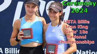 Ceremony  USTA girls' 18 national championships  Valerie Glozman vs Iva Jovic  USTA tennis 2024 