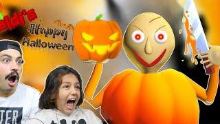 BAL KABAĞI CANAVARI BALDİ PEŞİMİZDE | Baldi's Halloween Party