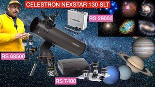 #Diwali #offer #Celestron #nexstar 130 slt #telescope with barlow,mobile adapter,what can I see-hind