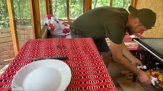 The peaceful, simple life of a mountain man, living happily and simply with his animals.