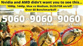 RTX 5060 vs 9060 XT 8GB and 9060 XT 16GB: The Ultimate Comparison!!!