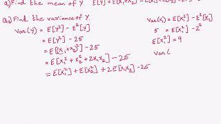 Find expectation and variance of random variables - a simple example