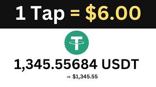 1 Tap= $6.00 USDT Per Minute | PROOF | Make Money Online 2024 | Instant Withdraw Wallet