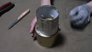 МИНИ ПЕЧЬ - "ЩЕПОЧНИЦА" из консервных банок   MINI-OVEN,  out of tin cans