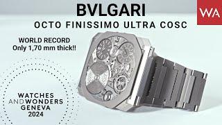 BVLGARI Octo Finissimo Ultra COSC (Only 1,70 mm thick!!) presented at Watches and Wonders 2024.