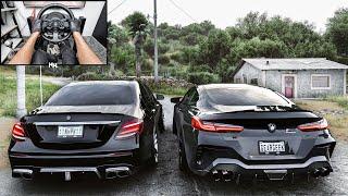 Mercedes AMG E63S & BMW M8 Competition CONVOY | Forza Horizon 5 | Steering Wheel Gameplay