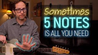 Sometimes, 5 notes is all you need! Twangy guitar melody using the Minor Pentatonic Scale - EP596