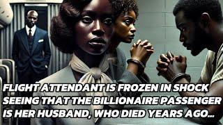 FLIGHT ATTENDANT IN SHOCK SEEING THAT THE BILLIONAIRE PASSENGER IS HER HUSBAND, WHO DIED. #folktales