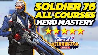 「Hero Mastery」 SOLDIER: 76 5 STAR 100% ALL COURSES (Overwatch 2 Season 11 Guide)