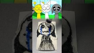 I Drew a Crying GREY From SPRUNKI Simon x WenDa Kiss With a Magic Sponge @AlphaBestt‬