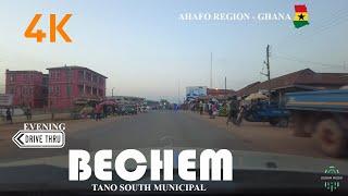 Bechem Evening Drive in the Tano South Ahafo Region of Ghana  UHD 4K