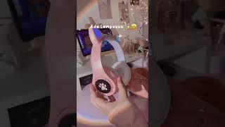 Unboxing Pink Cat Ear Headset (Tiktok : atieka_addeen) #shorts