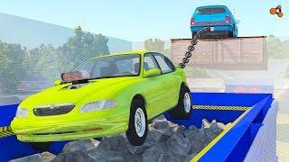 Beamng drive - Tug of War vs Car Shredder crashes