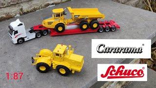 Diecast‼️Schuco Kirovets K700a and Volvo Fh12 with a Volvo Dumper from Cararama 1/87