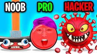 NOOB vs PRO vs HACKER In RED BALL 4!? (HARDEST LEVELS!)