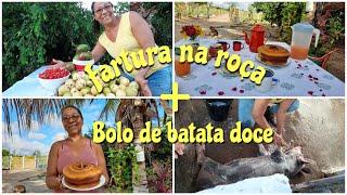 FARTURA NA ROÇA + BOLO DE BATATA DOCE/Vida na roça 