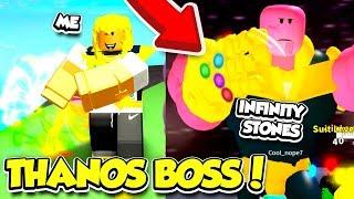 I DEFEATED THANOS And Collected The INFINITY STONES TO UNLOCK THIS In SUPERHERO SIMULATOR...(Roblox)