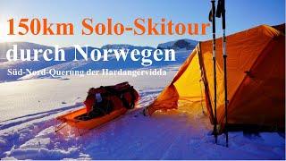 150km Wintertour mit Ski, Pulka und Zelt durch die Hardangervidda in Norwegen