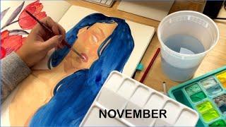 PAINTING WORKSHOPS AND FALL FOOD // NOVEMBER VLOG 2024 // JACQUELINDELEON