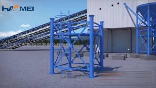 Haomei 200T cement silo 3D installation demonstration animation