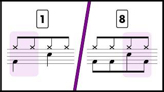 Beginner Drum Beats - 8 Basic Kick Drum Patterns 