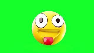 3D Wink Face Emoji Loop Green Screen Animation | Royalty-Free