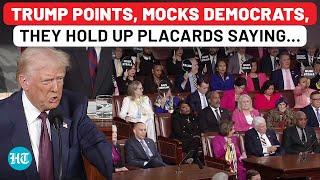 Congress Speech: Trump Mocks Democrats To Their Face; They Show Placards Saying…| Republicans| USA