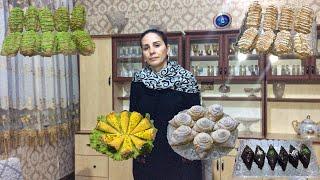 Aynura's holiday sweets and interesting table decorations prepared for her viewers in her kitchen